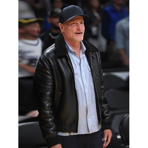 Lakers Woody Harrelson Leather Jacket